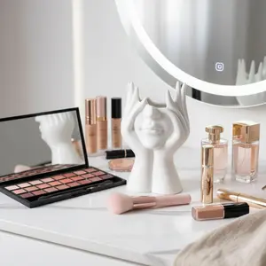 Ceramic Makeup Brush Holder, Beauty Supplies Organizer, Cosmetics Organizer Storage, Bohemian Feminist Minimal Decor, Modern Nordic Style Vase, Home Living Room Office Decoration