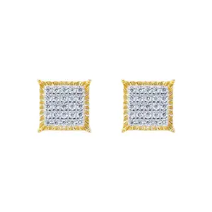 7mm Moissanite Cluster Earrings (Approx. 0.26CT) – 925 Sterling Silver Screw Back