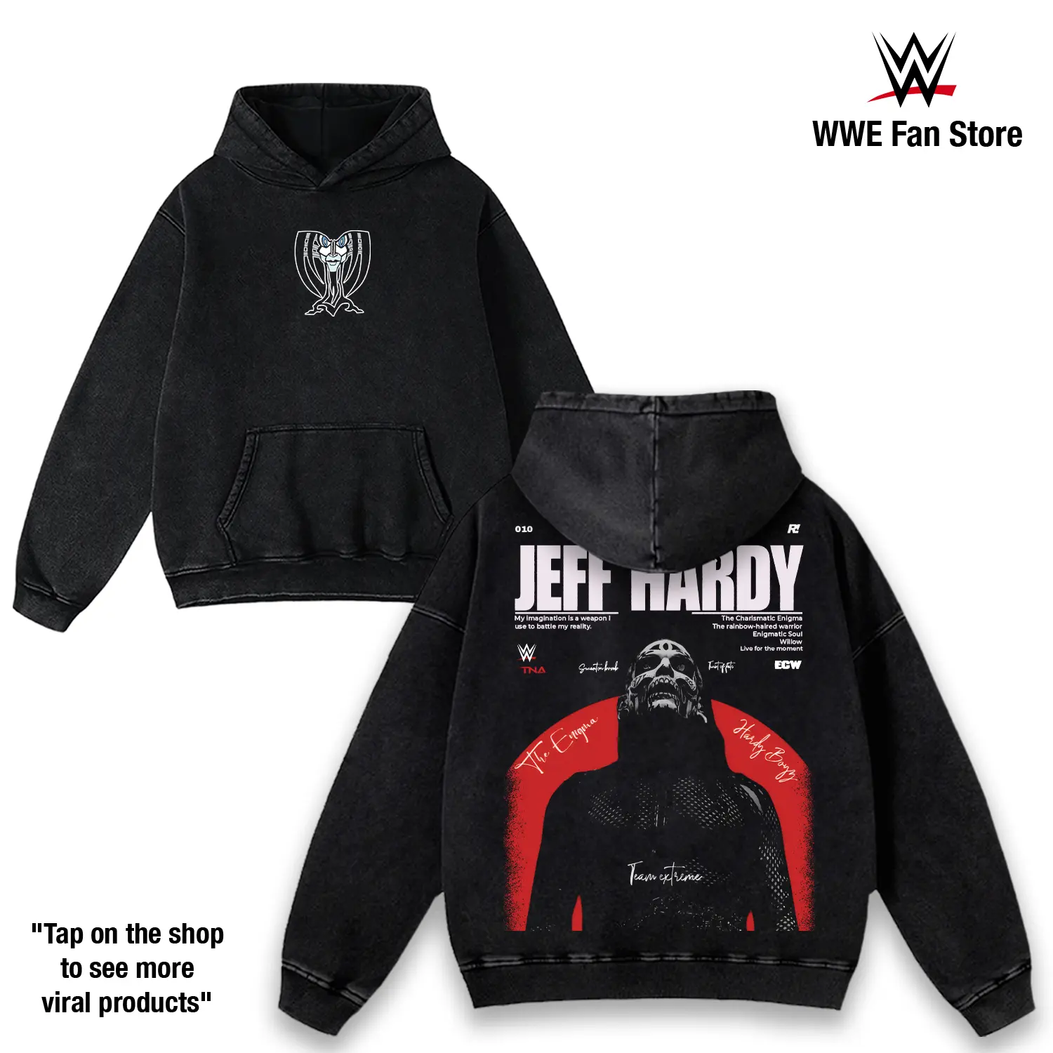 Men's Jeff Hardy Enigma Vintage Wrestling Tee - WWE TNA ECW