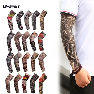10Pcs Temporary Tattoo Cooling Arm Sleeves | TattooTok OutdoorTok SunSafeTok UPF UV Protection Sleeves | Nylon Spandex for Cycling Fishing Golf Hiking Outdoor Sports