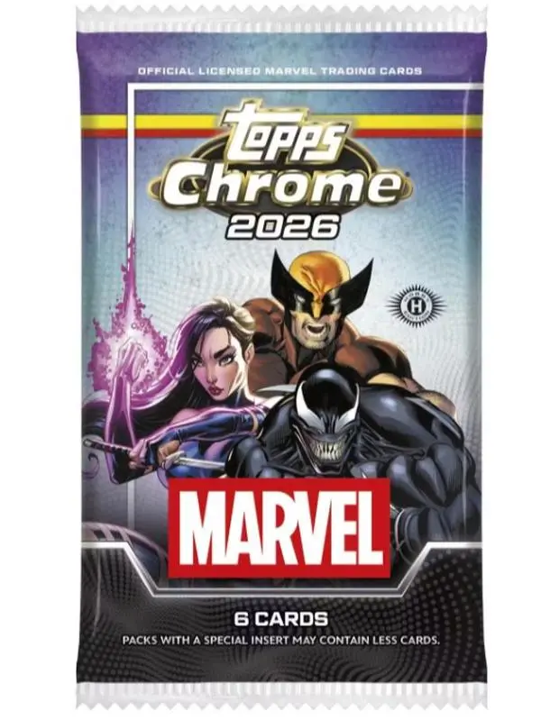 1 (ONE) Single Pack - 2026 Topps Marvel Comics Chrome Hobby
