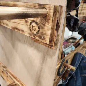 Cowboy Trail Rack 1 Hat - Handmade Western Decor Hat Hanger for Camper and Trailer - 10" Wide, 4" Tall, 10" Deep - Functional Cowboy Hat Rack Hanging Organiser