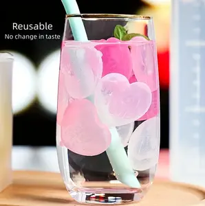 Reusable Ice Cubes Plastic Ice Cubes, Freezable Ice Cubes For Beverages, Whiskey, Vodka Or Coffee, Washable Non-melting Ice Cubes, Not Dilute, Bpa Free