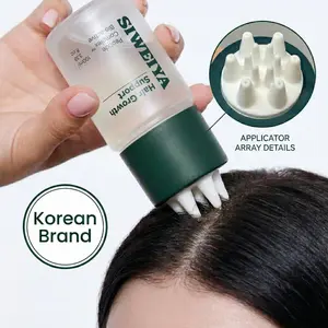 Korean Hair Growth Scalp Serum  with Built-in Scalp Massager— Peptide Complex Formula for Thinning Hair, Supports Fuller-Looking Strands, Plant-Based Bio-Active Care to Strengthen Roots & Soothe Scalp, Scalp Care Product. Haircare product, 100 ml