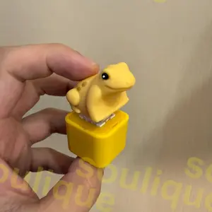 Coquí Frog Button Keychain - Keychain for Bags, Realistic Sound and Light, Puerto Rico Souvenir, Cute Stress Relief Toy, Authentic Collectible