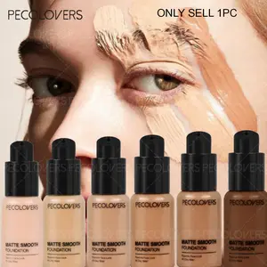 1pc Liquid Foundation, Texture Lightweight and Waterproof and Sweatproof, Buildable Coverage and Skin-Friendly Ingredients, Long-Lasting Wear, Multi-Tone Foundation, Facial Cosmetics