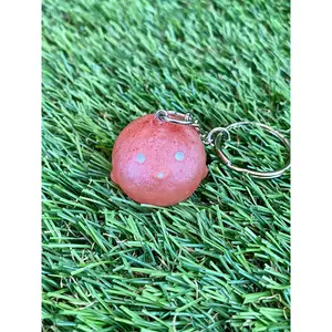 Salmon Pink Matte Seal Keychain
