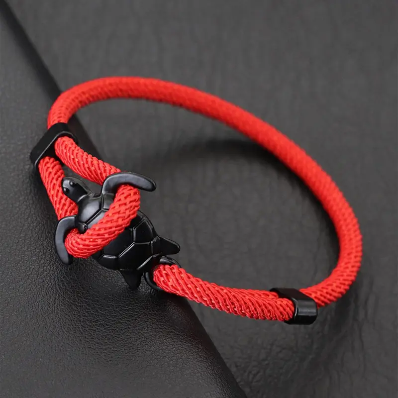 Cute Turtle Design Braided Bracelet, Adjustable Milan Rope Handmade Bracelet, Boho Style Bracelet, Fashionable Bracelet Style, Fashion Accessories for Women & Men, Jewelry for Birthday Gift