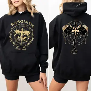 Fourth Wing Double Sided Sweatshirt Hoodie, Basgiath War College Shirt, War College Gift Daily Outfit,Casual Clothing, Unisex Sweater Pullover Tee