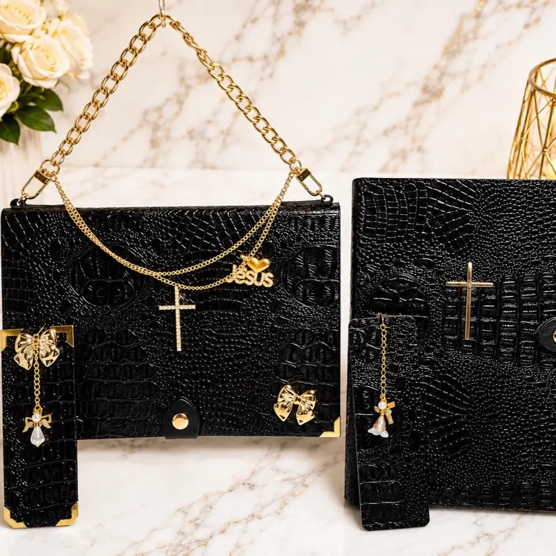 His and hers Custom stylish NLT Bible and bookmark set