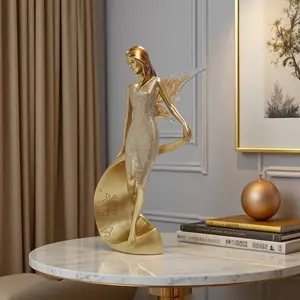 Elegant Angel Statue, Beautiful Girl Sculpture, European Resin Decor, Home & Office Decoration, Perfect Gift for Valentine's Day