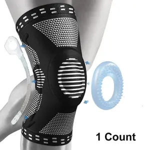 Professional Knee Brace for Pain Relief, 1 Count Knee Cover with Patella Pad & Side Stabilizers, Compression Knee Sleeve for Meniscus Tear, Runner, Workout