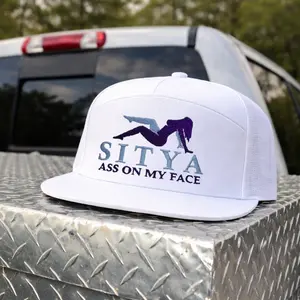 Sityaass On My Face Embroidered Trucker Hat, Camo, Black, White, Khahi/ Brown 7 Panel Trucker Hats, Fitted Unisex Baseball Cap Basic Casual Style 2