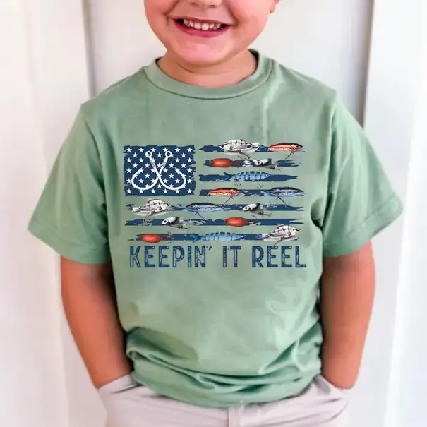 Keepin' It Reel Youth and Adult Shirt, Fishing Tee, Toddler Boy Clothing, #Southernboy Clothes, Country Boy Clothing, Fishing Day