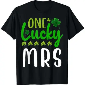 One Lucky Mrs St Patricks Day Irish Shamrock T-Shirt