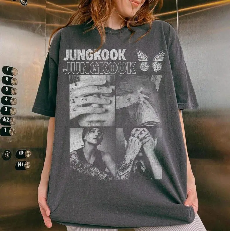 Limited JKook 90s Bootleg Vintage T-Shirt, JKook Kpop Streetwear Classic Tee, JKook Gifts For Women and Man Unisex T-Shirt BN025