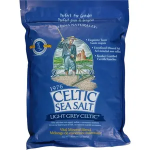 Light Grey Celtic Sea Salt 5 Pound Resealable Bag – Additive-Free, Delicious Sea Salt, Perfect for Cooking and Use