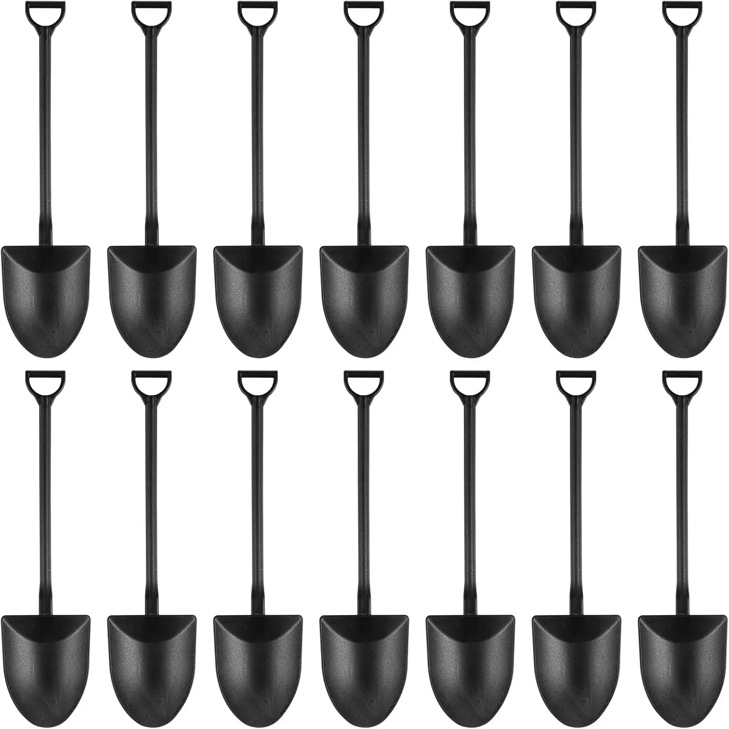 100 Pcs Mini Disposable Plastic Shovel Spoons for Desserts, Ideal for Halloween Birthday Party Baking Supplies for Ice Cream Pudding Yogurt