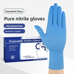 Export Grade Acid Alkali Resistant Nitrile Gloves Oil Resistant Food Grade Disposable Nitrile Rubber Gloves