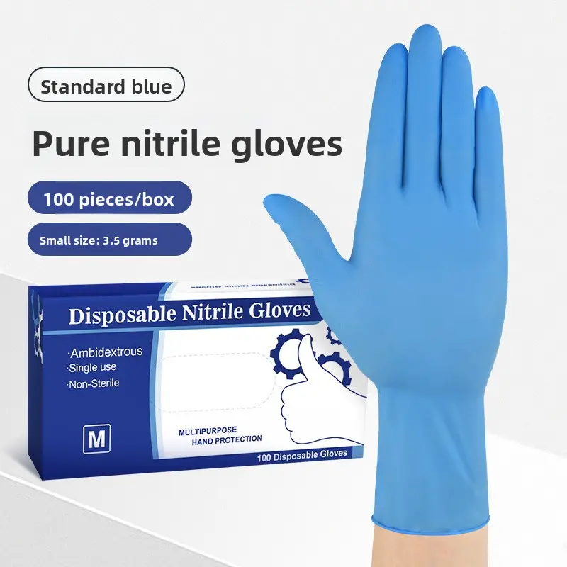 12-Inch Extra Thick Disposable Nitrile Rubber Gloves, Export-Grade Vacuum-Packed Food-Safe, Chemical-Resistant, Anti-Static Cleaning Gloves for Home Care Use