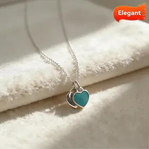 Mint Green Heart Silver Jewelry Set, Ultimate Valentine's Day Gift, Suitable for All Gifting Occasions