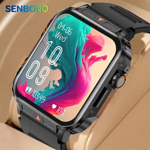 SENBONO L81 Outdoor Sports  Smartwatch IP67 Waterproof OLED 1.95-inch Large Battery Fitness Tracker with BT Call Function, Suitable for Men iOS/Android
