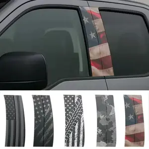 Gloss Vinyl B-Pillar Decal, 12"x21.5" Car Pillar Wrap Sticker for Vehicle Exterior Customization