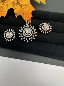 CZ Locket Pendent Set