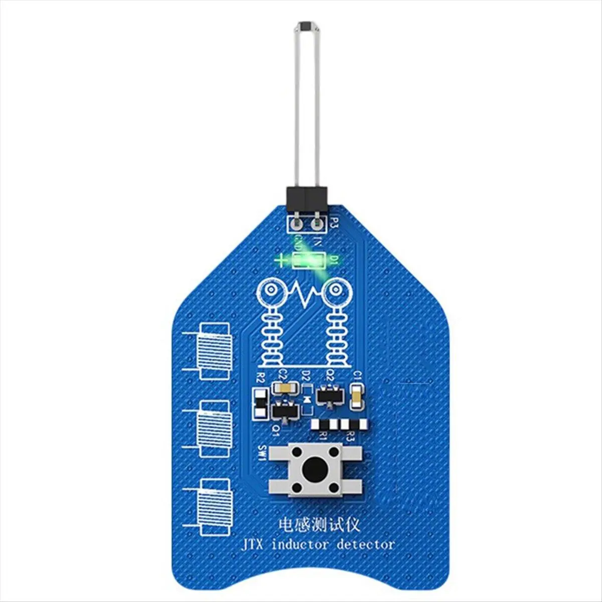 CT-1 High Precision ABS Motherboard Coil Tester - 1 Inductance Tester with Green Light, Electronic Component Tool for Mobile Phone & PC Motherboard Repair, +/-1-3cm Electromagnetic Induction Fault Check