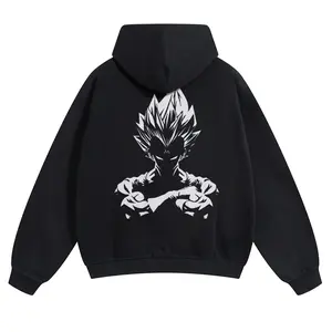 Dragon Ball DBZ Vegeta Viral Anime Graphic Hoodie! Unisex 90s Retro Pullover - Funny Cartoon Streetwear Hoodies - Cozy Fleece Gift For Him