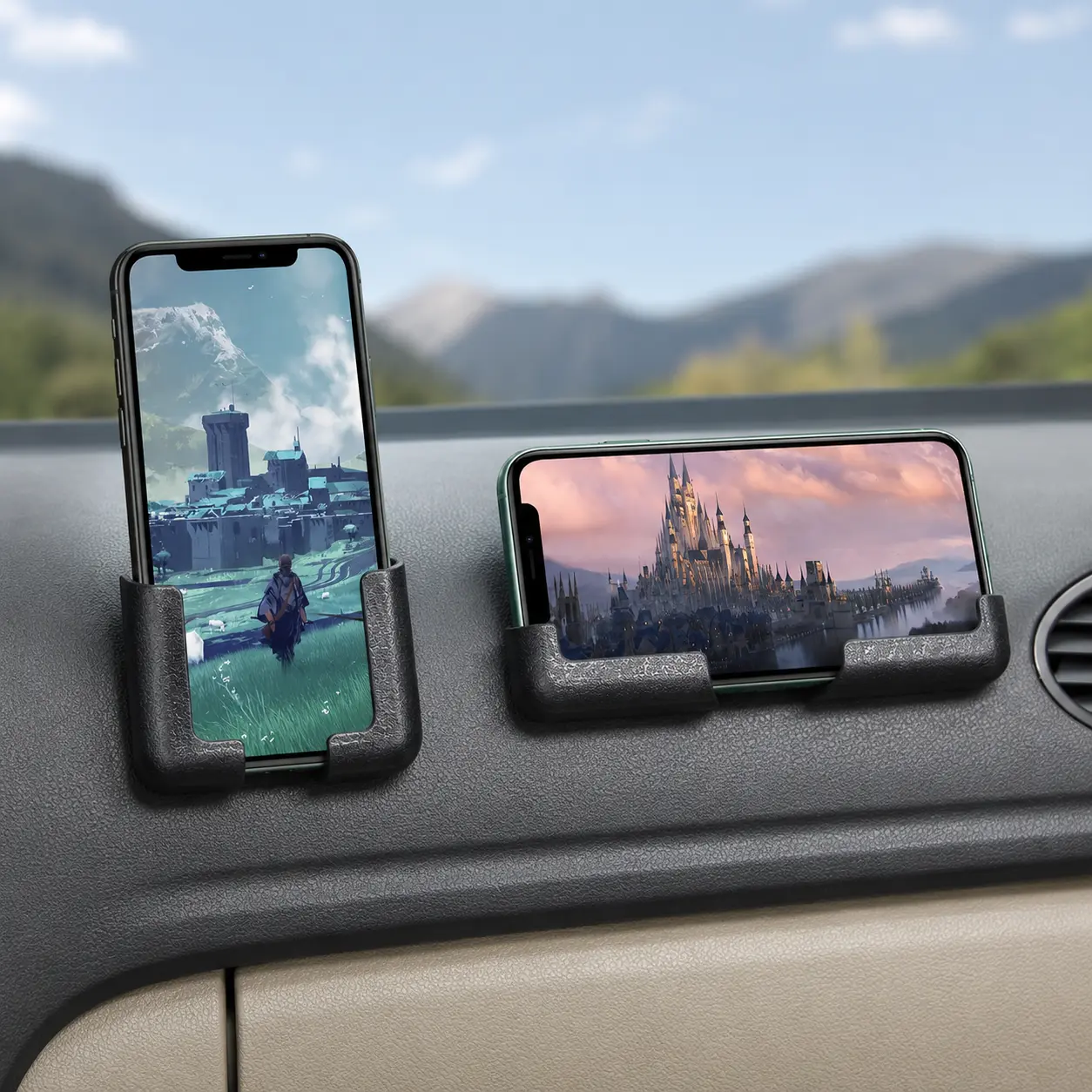 Universal Car Phone Holder – Sticky Dashboard & Seat Mount for Mobile Navigation