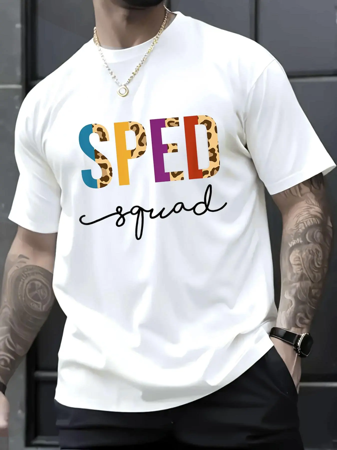 100% Cotton Unisex Sped Special Education Teacher Sped Ed T-Shirt, Men's Women's Shirt Top, Short Sleeve Tops Crewneck Tshirt