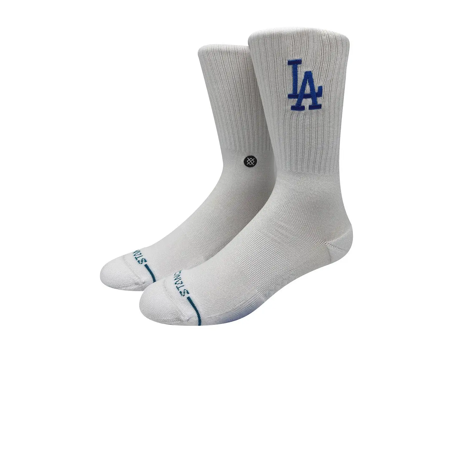 Stance LA Dodgers Crest Socks in White