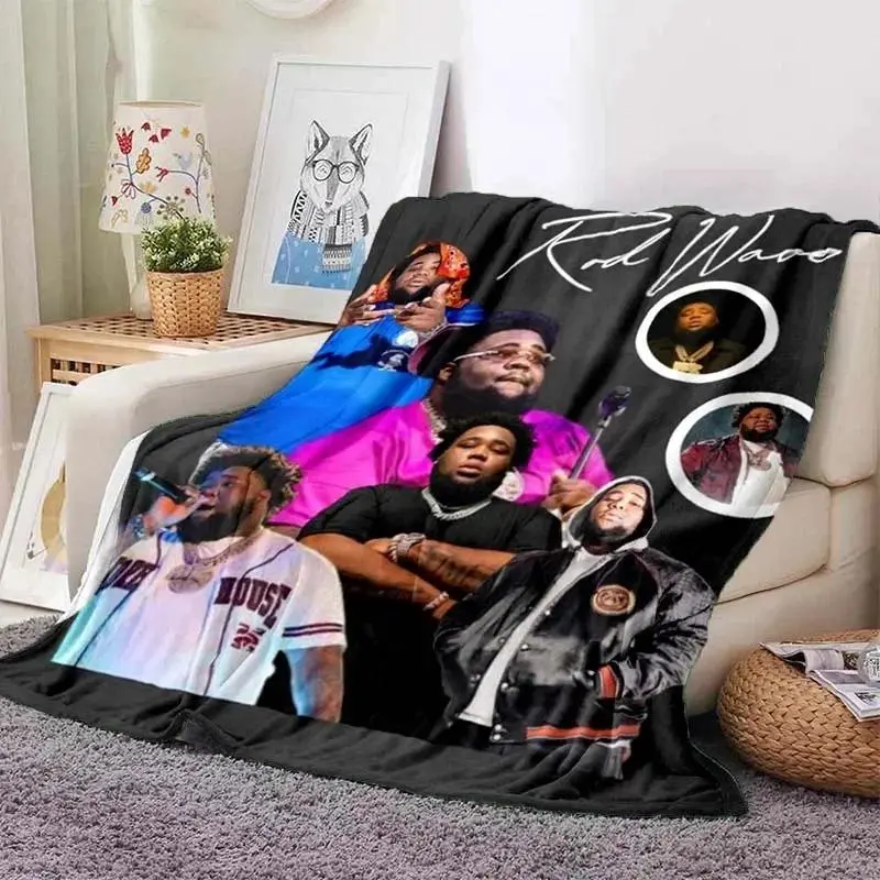 Aura Blankets Hip Hop Rapper Blanket Rod Wave Flannel Blanket Soft