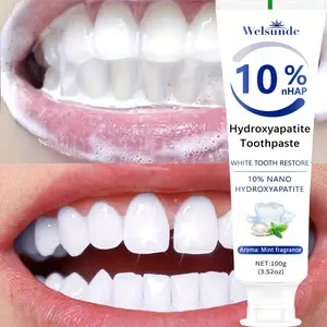10% Hydroxyapatite Toothpaste for Teeth & Deep Cleaning - Natural Mint Flavor, Breath Freshness, Removal, Micro-Polishing, Gentle on Sensitive Tooth & Gums, Oral Health