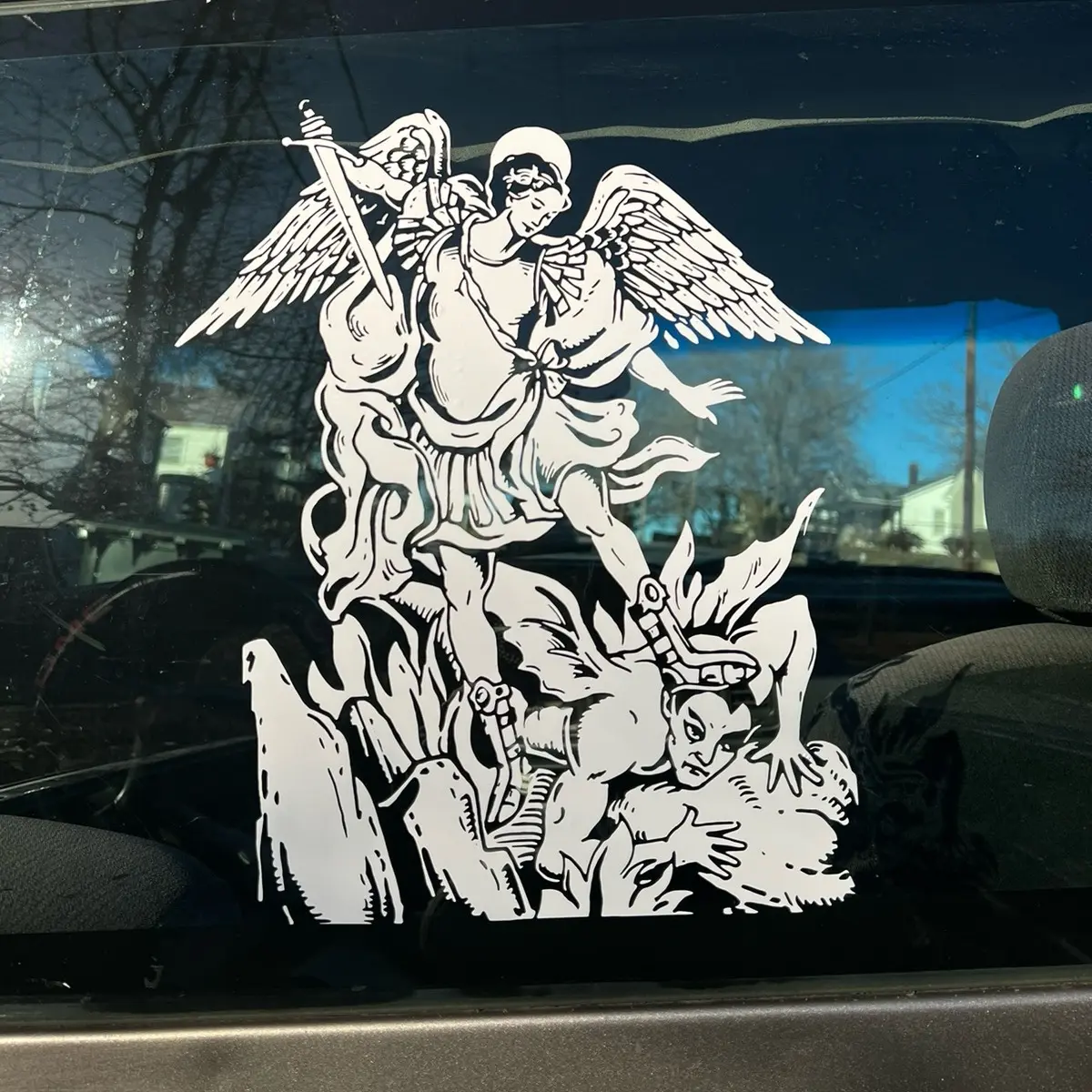 San Miguel Arcangel   Decal Sticker Decal Sticker for Car, Glass Doors, and Walls - Different Sizes Available - Multiple Colors Available - Easy Installation