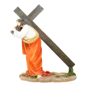 El Viacrusis 12" Inches Tall Via Crucis Jesus de Nazareth Estatua Brand New Semana Santa  Nazarene Religious art image, home decor, wall decor, church events, gifts