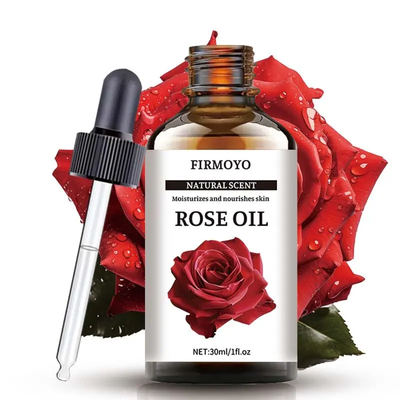 Rose Essential Oil, Natural Oil, Moisturizing Body Oils, 30 ml / 1.01 fl oz, pure floral massage oil suitable for skin, body, and bath care, daily moisturizing beauty oil for unisex use, soften the skin and enhance personal care