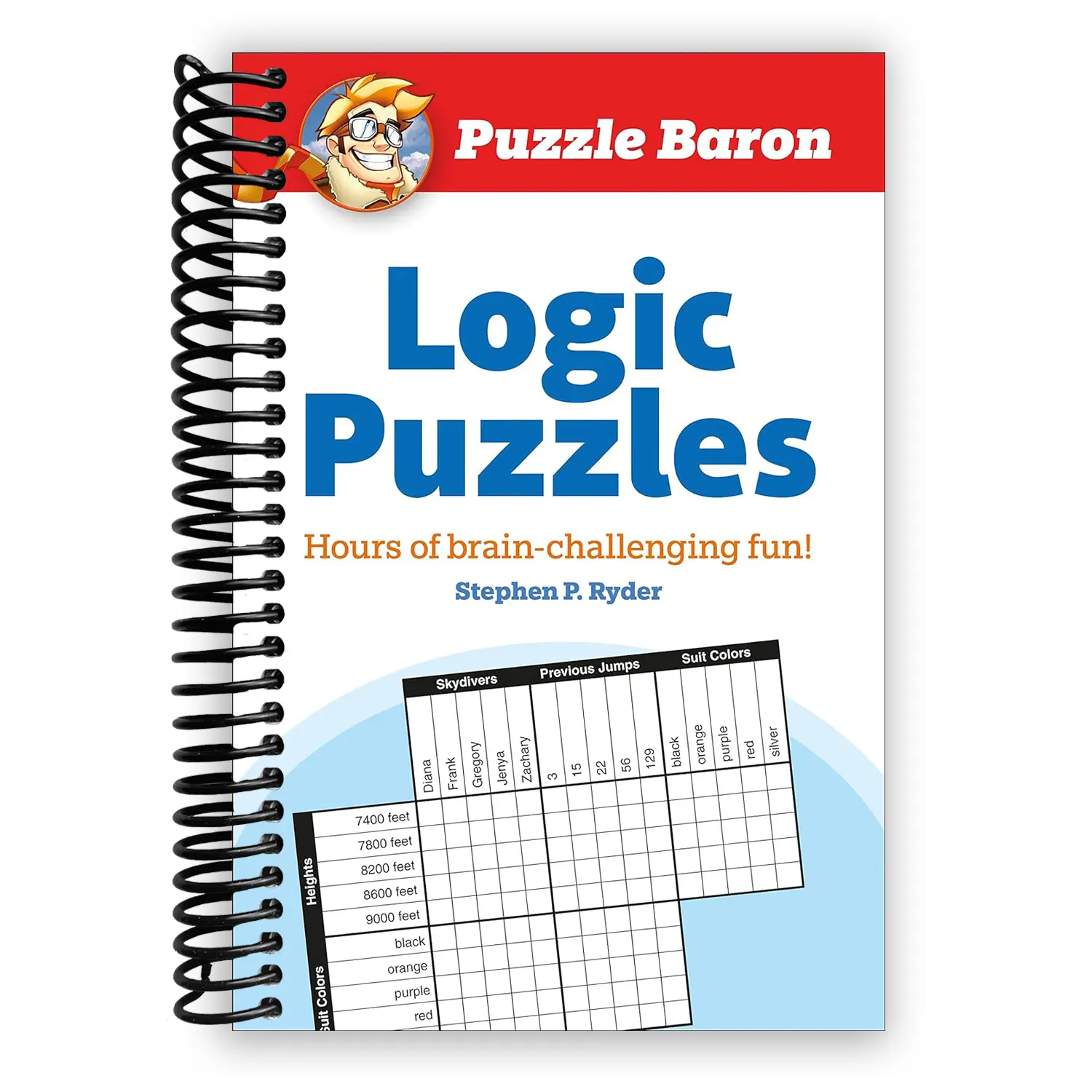 Puzzle Baron's Logic Puzzles - Spiral Bound Book, Logic Games for Mental Exercise & Hours of Fun