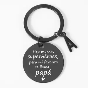 Stainless Steel Superheroe Papa Keychain For Men Romantic Gift For Dad Fathers Day Gift