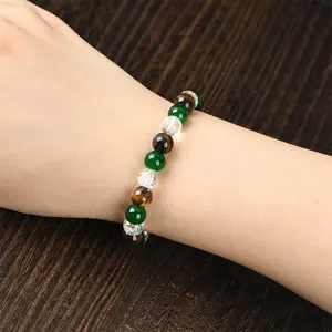 A universal money bracelet for both men and women. This bracelet can give you confidence. Fashionable handcrafted multi-color bead string crystal bracelet, jade bracelet，Tiger Eye Stone Crystal Bracelet