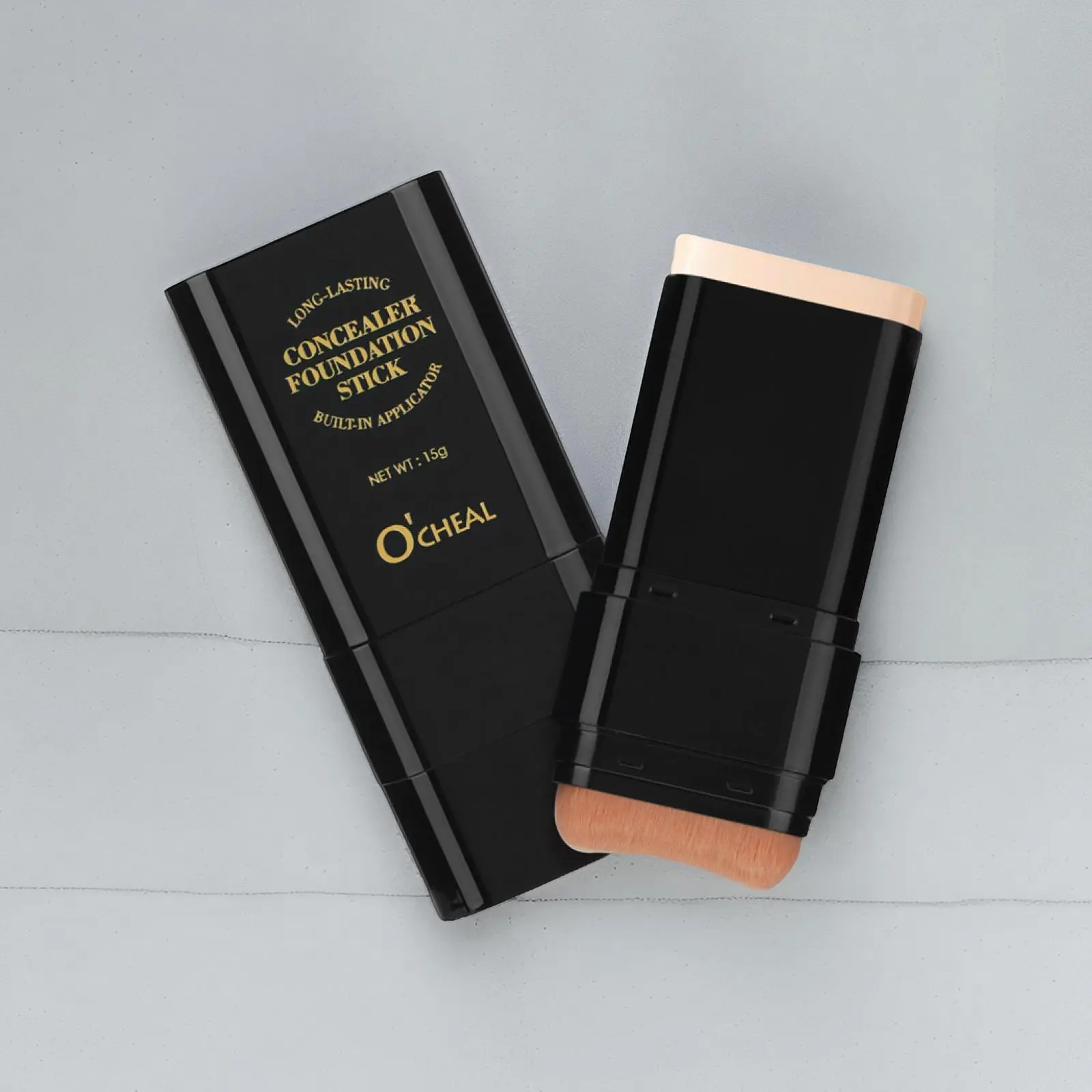 Waterproof Dual-Headed Facial Contour Stick, Full-Coverage Buildable Foundation Balm, Moisturizing & Nourishing, Long-Lasting Matte Makeup Finish
