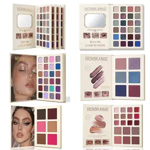 Complete Fall & Halloween Makeup Kit: 78-Shade Palette + Brush Set – 48 Matte/Shimmer Eyeshadows, 6 Highlighters, 6 Blushes, 12 Lipsticks, Portable Book Design