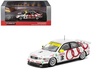 Audi A4 Quattro #3 Frank Biela Winner "Macau Guia Race" (1996) "Hobby64" Series 1/64 Diecast Model Car by Tarmac Works