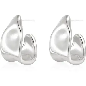 Kyerlyn Chunky Gold Earrings for Women, 14K Gold/Silver Plated Statement Geometric Dangle Drop Earrings Chunky Trendy Knot Stud Hypoallergenic Fashion Jewelry Gift
