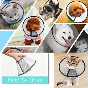 Dog Cone Collar Adjustable After Surgery, Comfortable Pet Recovery Collar & Cone for Large Medium Small Dogs, Dog Neck Collar Plastic Practical