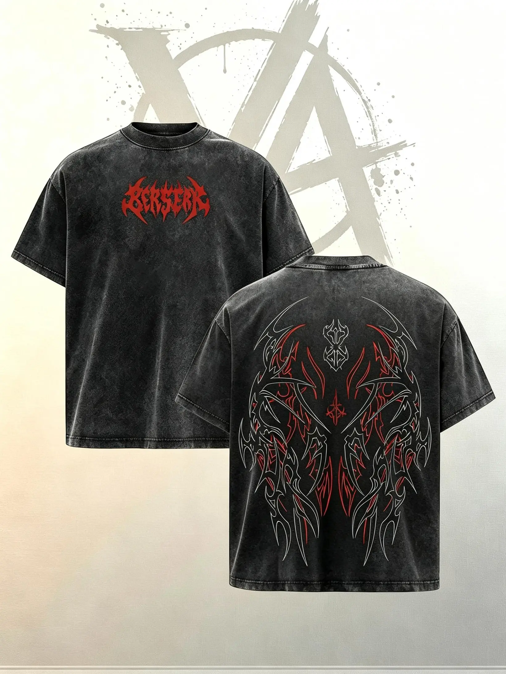 [AVT]berserk  gut Pump Cover T-Shirt – Vintage Washed Oversized acid gymwear merch Streetwear Tee, Heavy Cotton  Top, Dark Aesthetic apparel, Soft Loose Fit for workout & Training,anime fan bleach merchandise,black unisex retro anime lover,manga movie