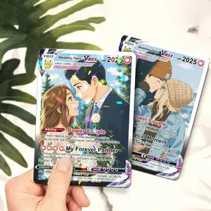 Personalized Anime Couple Poke Card: Custom Anniversary Gifts