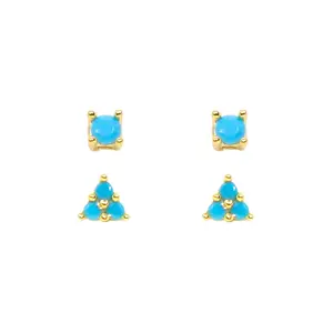 Teeny Gem Earrings Set