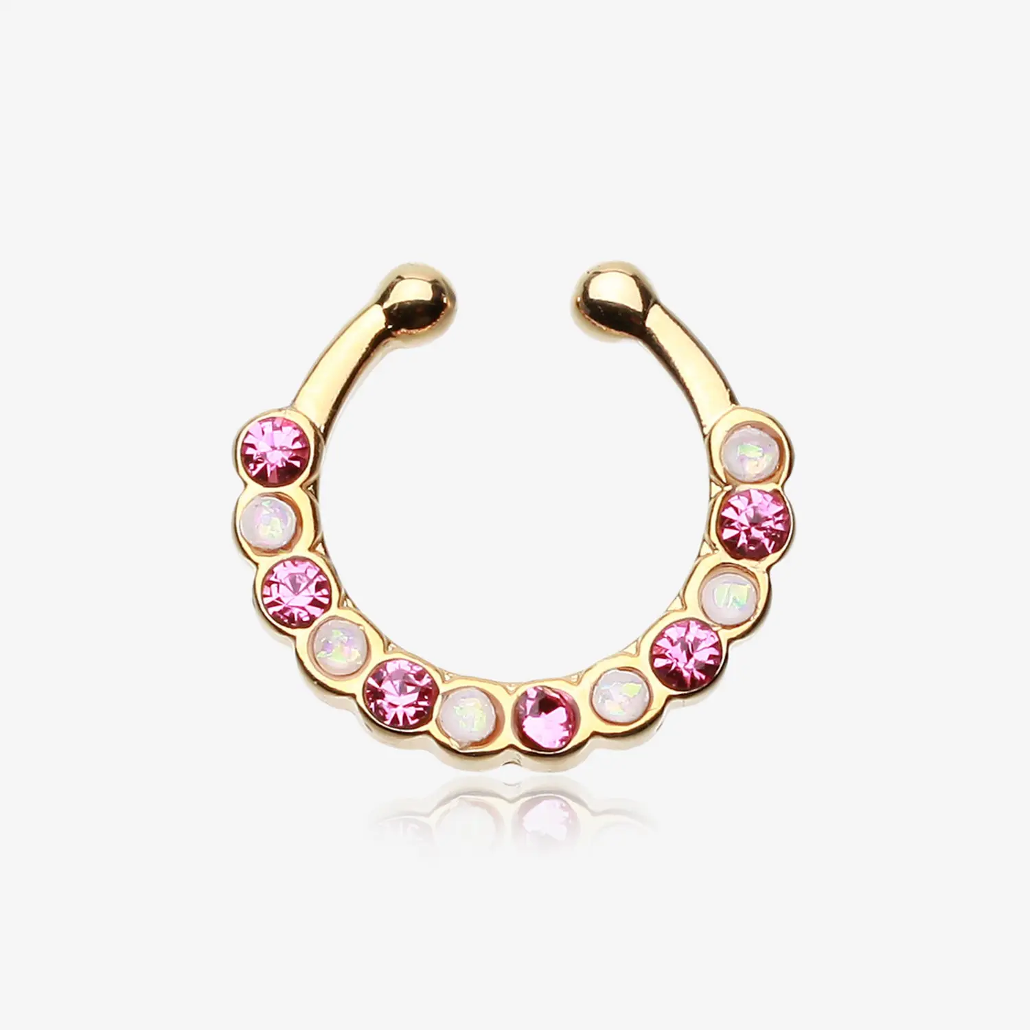 Golden Opal Paradigm Fake Septum Clip-On Ring